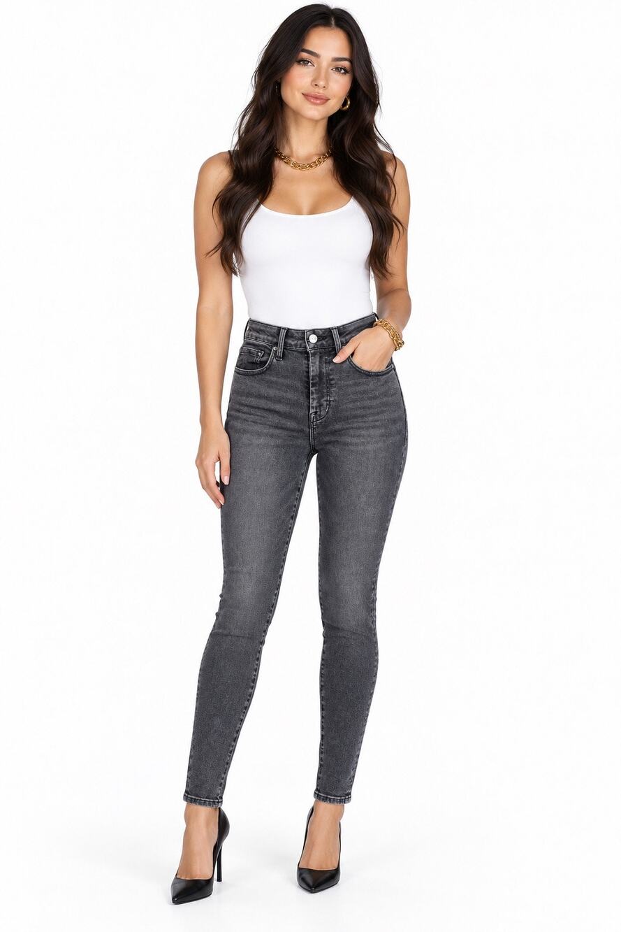 EUC Frame Le One Skinny Jeans LOSK631 Kastle Faded Black Size 1